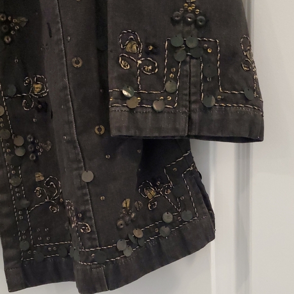 Coldwater Creek Dark Gray Embellished Utility Jacket - Picture 8 of 8